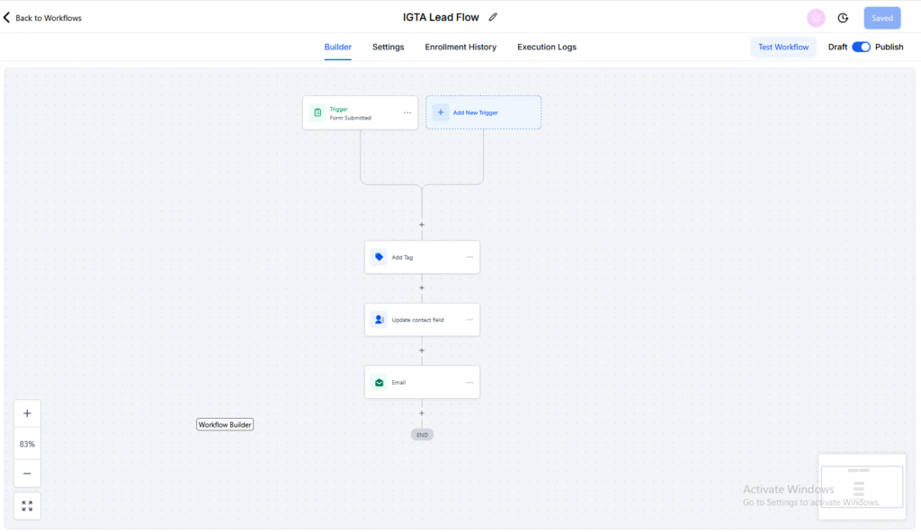Claude CRM integration dashboard showing automated email drafts