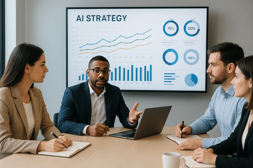 Analytics SaaS prototype showing business metrics dashboard