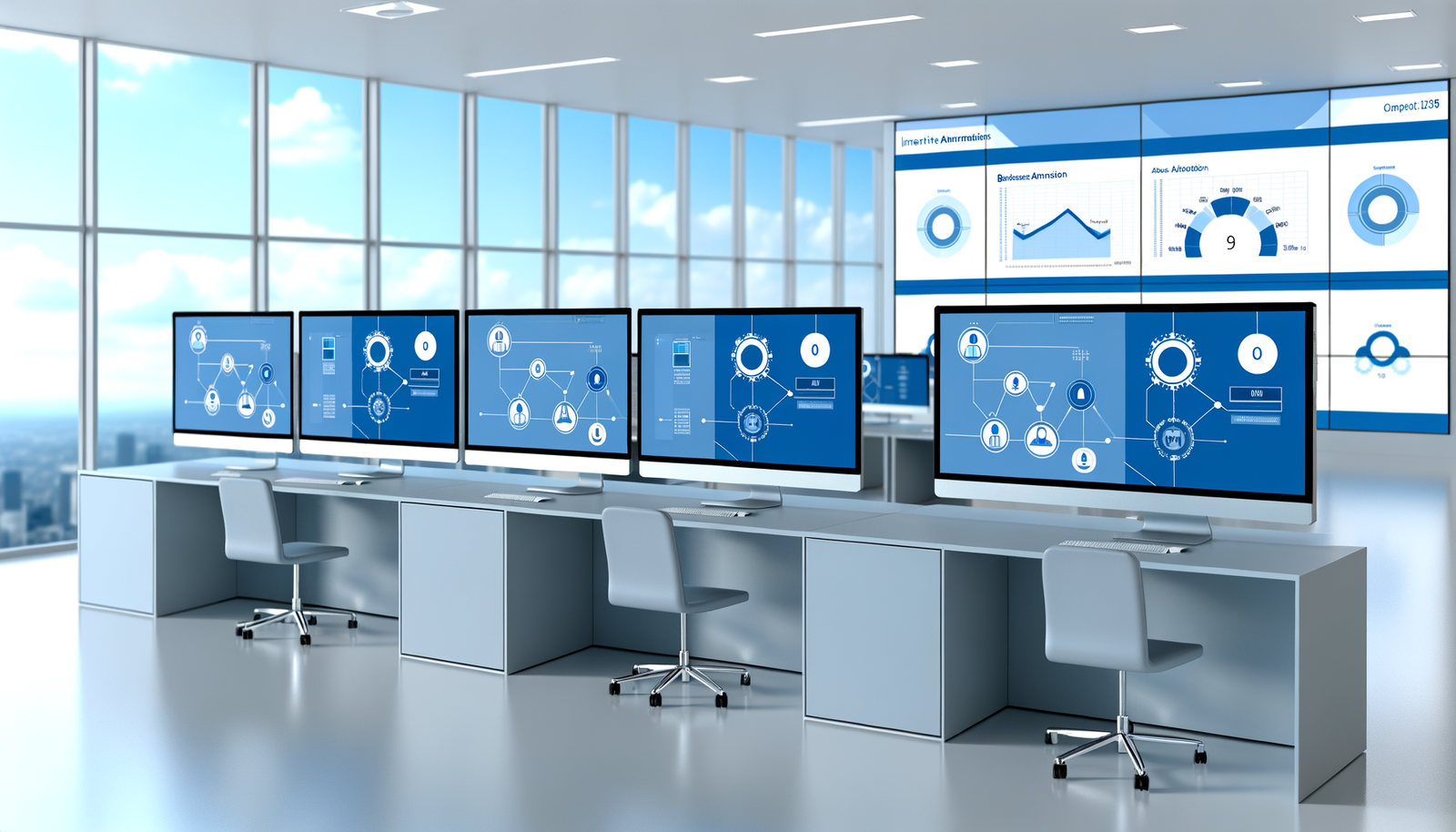 Business automation case studies dashboard showing ROI metrics and workflow efficiency data
