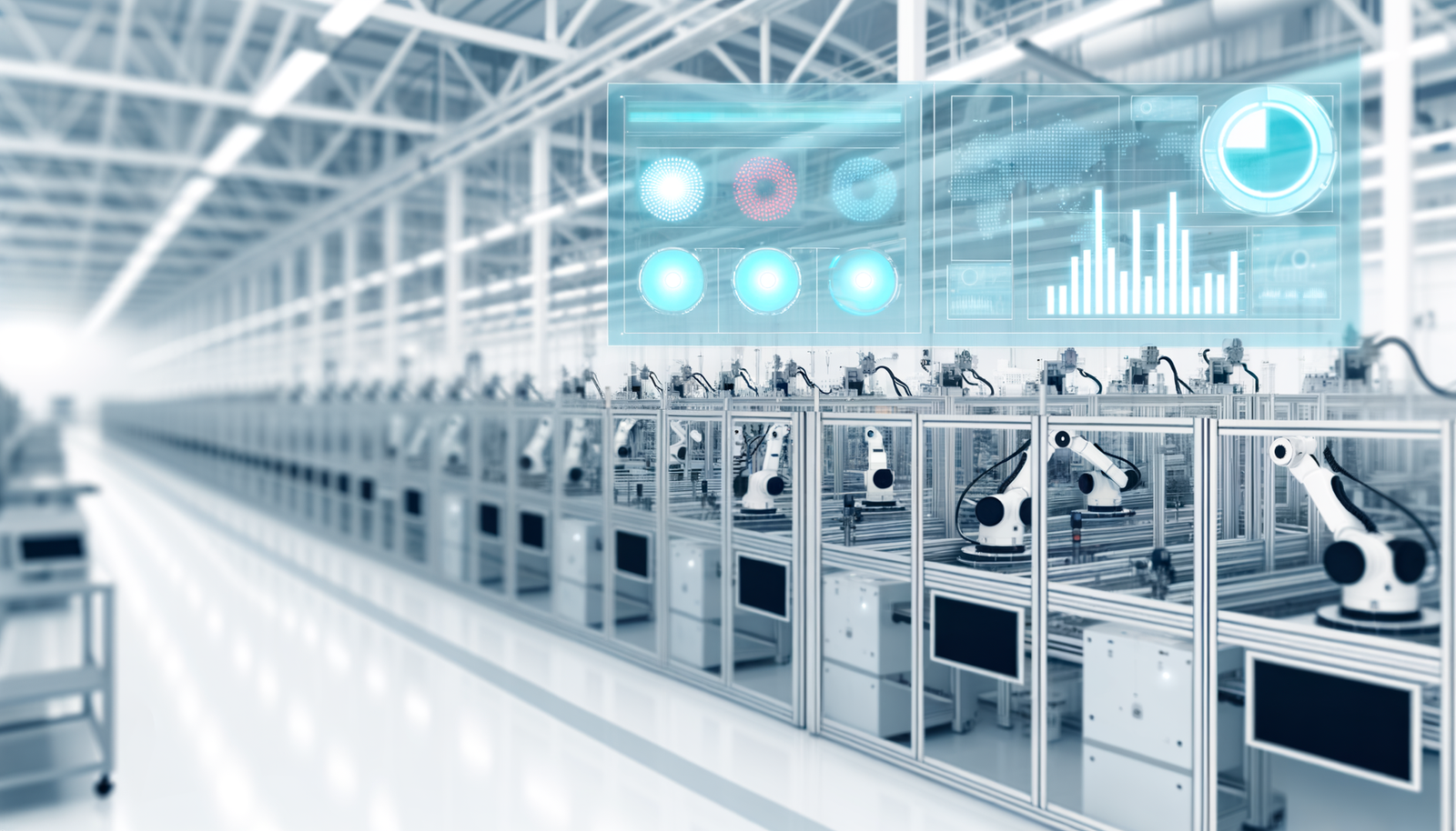 Manufacturing automation case study showing automated production lines and efficiency improvements
