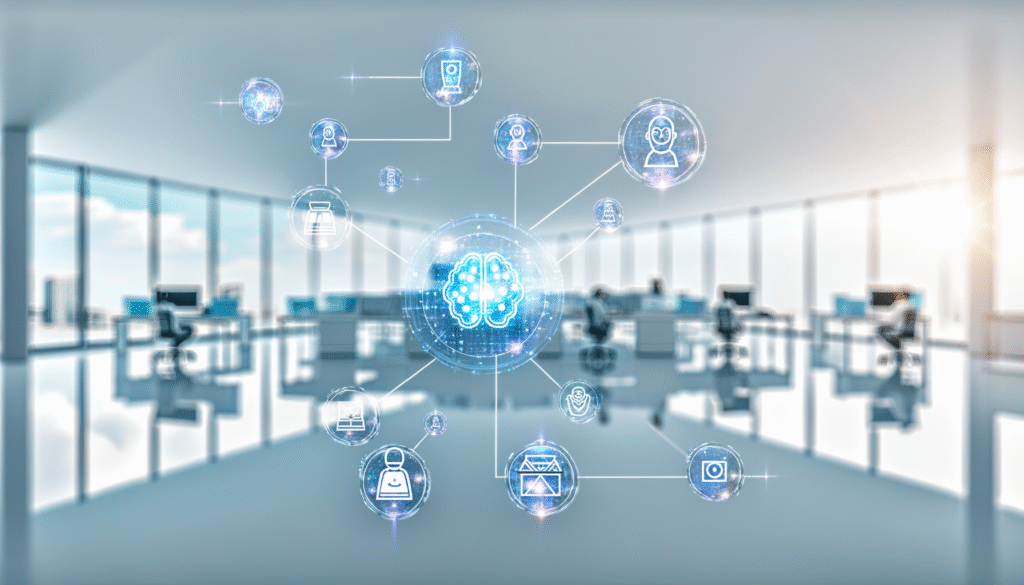 AI automation trends and intelligent workflow technology visualization