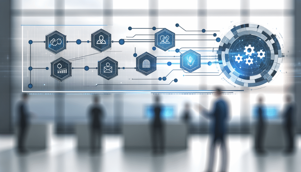 Business automation case studies dashboard showing workflow optimization and performance metrics