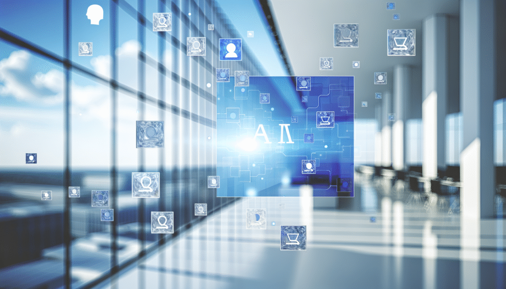 AI automation trends transforming business operations with connected workflow visualization