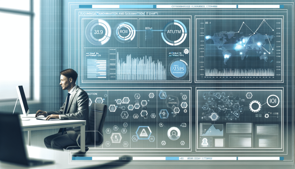 Business automation case studies dashboard showing ROI metrics and workflow optimization results