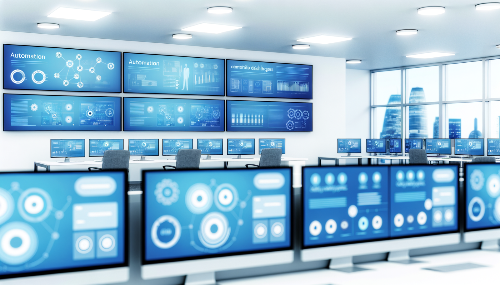 Business automation case studies dashboard showing workflow optimization and performance metrics