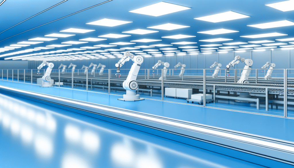 Manufacturing automation success story modern factory floor with robotics