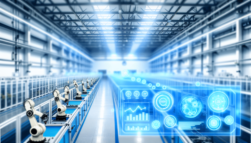 Smart manufacturing automation success story showing efficient production workflows and cost reduction metrics