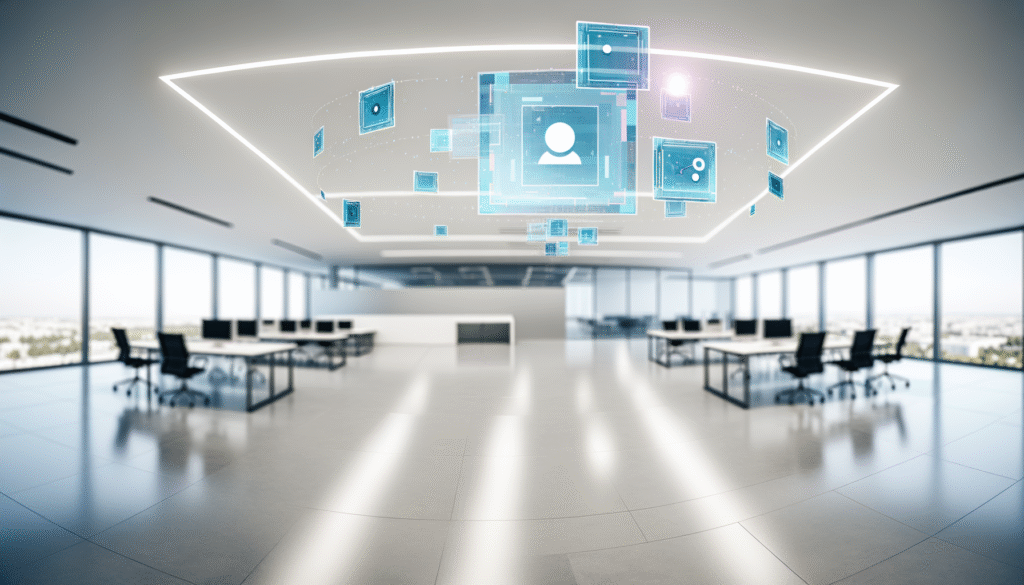 AI automation trends transforming modern business operations with digital workflow visualization