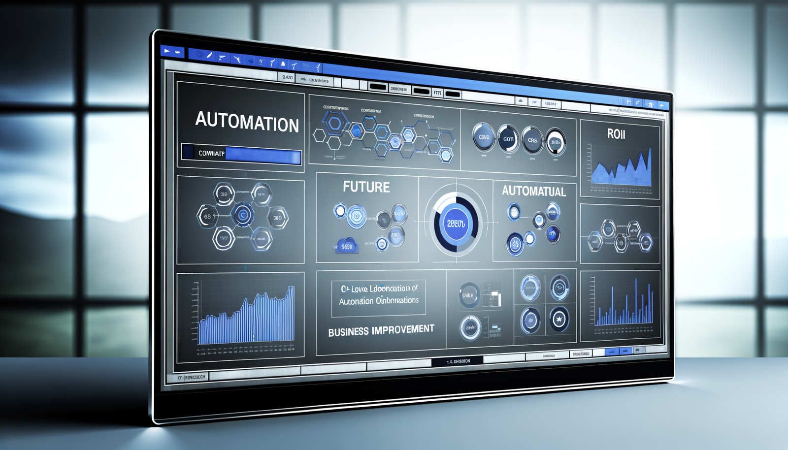 Automation case studies ROI dashboard showing business metrics and success indicators