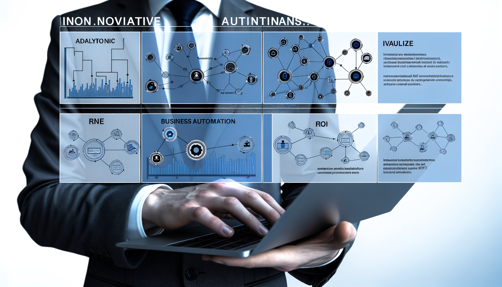 Business automation case studies dashboard showing ROI metrics and workflow analytics
