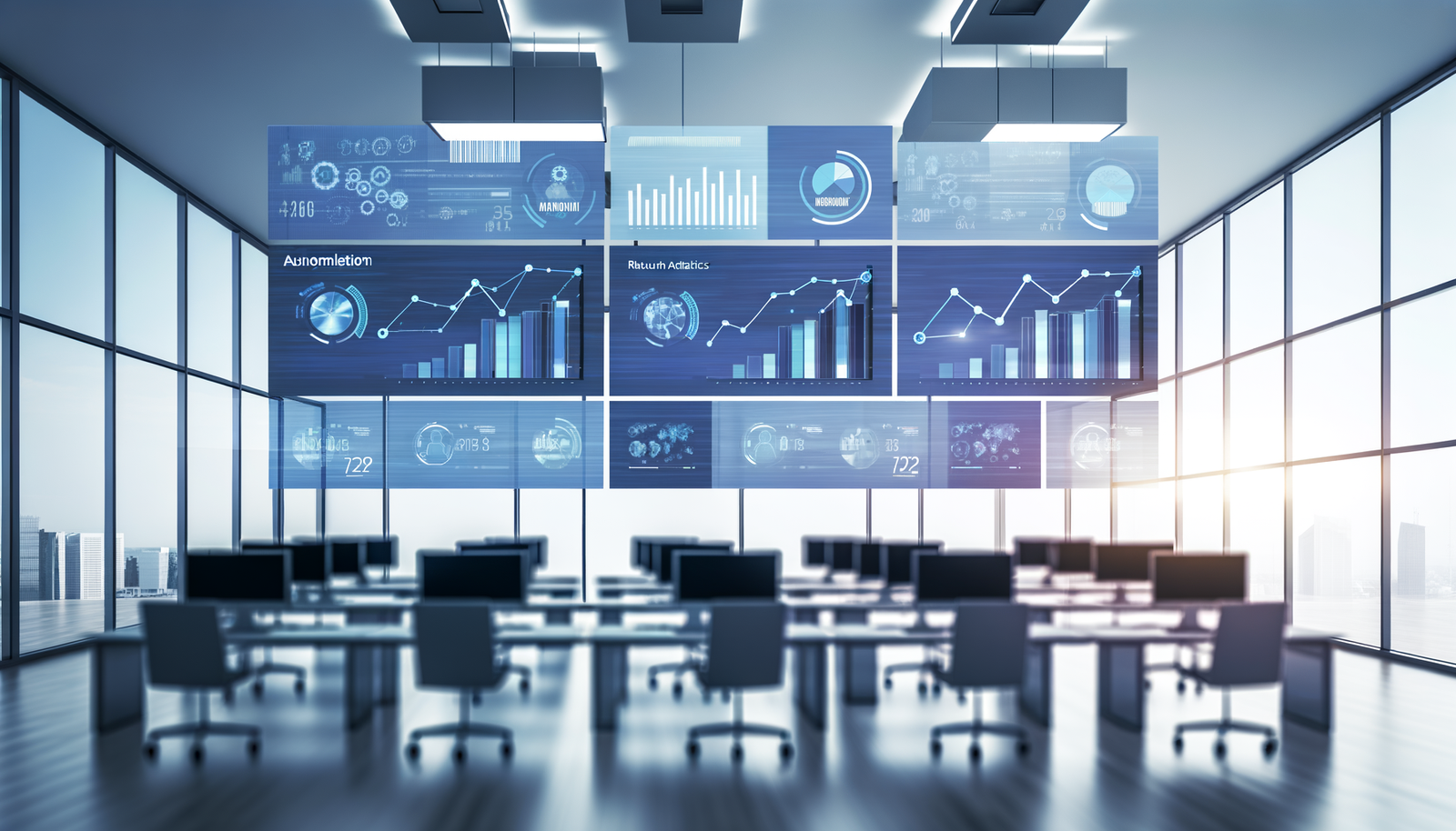 Business automation case studies dashboard showing ROI analytics and workflow optimization results