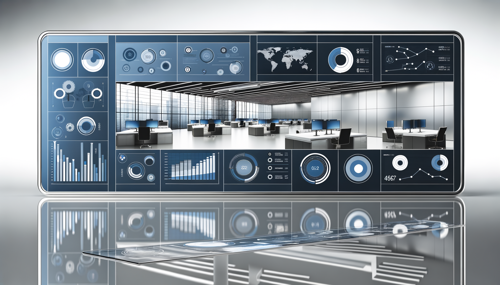 Business automation case studies dashboard showing ROI metrics and efficiency improvements