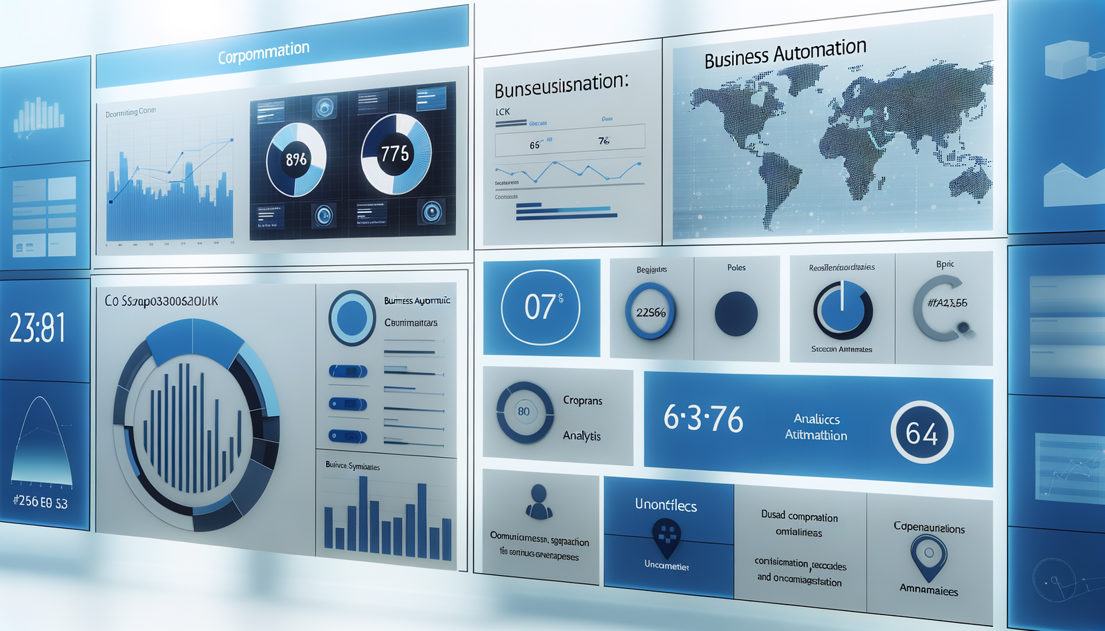 Business automation case studies dashboard showing ROI metrics and performance analytics