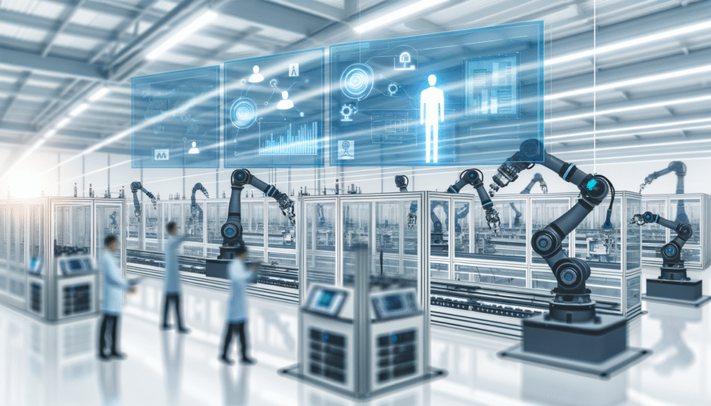 Manufacturing automation success story showing AI-powered production systems and efficiency improvements in modern factory